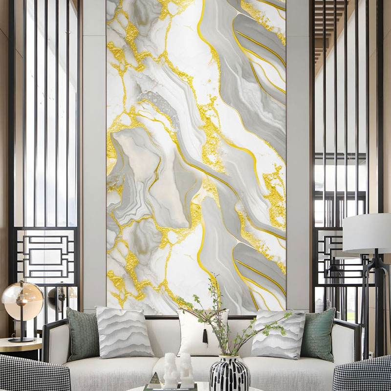 Forgyldt marmor væg klistermærke